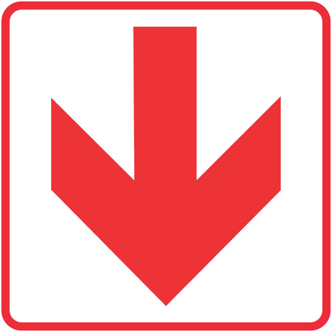 Red Arrow - Location of Fire Fighting equipment safety sign (FB1)