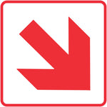 Diagonal red arrow safety sign (FB1.1)