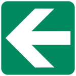 General Direction Left (Ga 2) symbolic safety sign