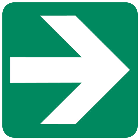 Directional Green Arrow safety sign (GA 2)