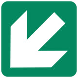 General Direction (diagonal left down)(Ga 2.1) symbolic safety sign