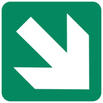 Diagonal Green Arrow SABS safety sign (GA2.1)