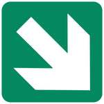 Diagonal Green Arrow safety sign (GA 2.1)