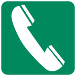 Telephone SABS safety sign  (GA13)