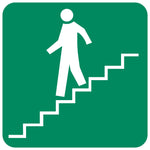 Stairs Going Down (Left) SABS safety sign (GA17)