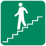 Stairs Going Down (Left) safety sign (GA 17)