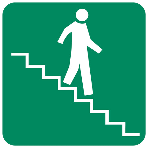 Stairs Going Down (Right) safety sign (GA 17.1)
