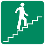 Stairs Going Up (Right) safety sign (GA 18)