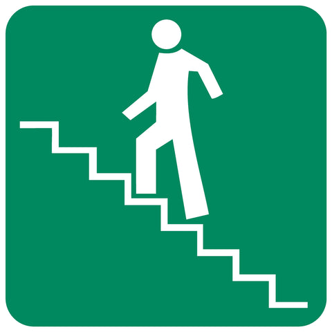 Stairs Going Up (Left) safety sign (GA 18.1)