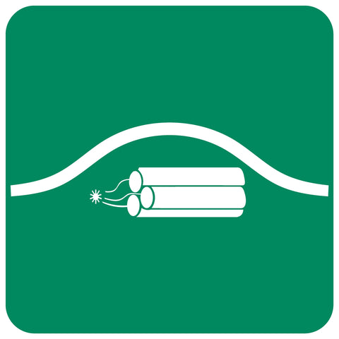 Location Of Bomb Bag SABS safety sign (GA21)