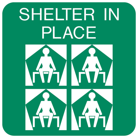 Shelter In Place SABS safety sign (GA25)