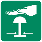 Emergency Stop SABS safety sign (GA29)