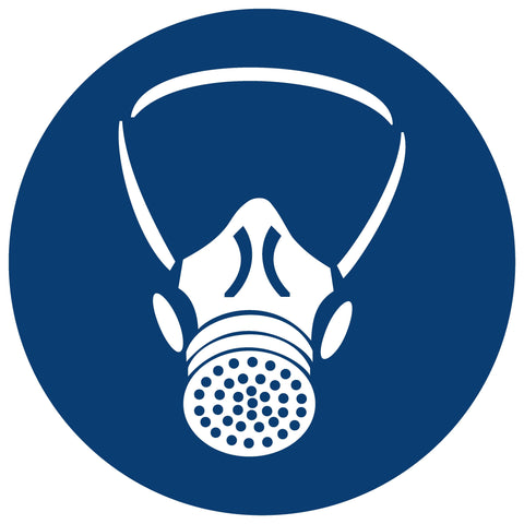 Respiratory Protection Shall Be Worn safety sign (MV 2)