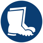SABS Foot And Leg Protection Against Liquids Shall Be Worn safety sign (MV6)