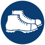 SABS Foot Protection Against Crushing Shall Be Worn safety sign (MV7)