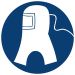 Air-Supplied Hood Shall Be Worn SABS safety sign (MV11)