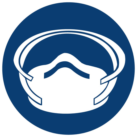 Dust Mask Shall Be Worn SABS safety sign (MV12)