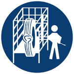 Safety Cage Shall Be Used SABS safety sign (MV16)
