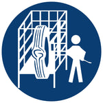 Safety Cage Shall Be Used safety sign (MV 16)