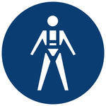 Full Body Harnesses And Lifelines Shall Be Worn safety sign (MV 18)