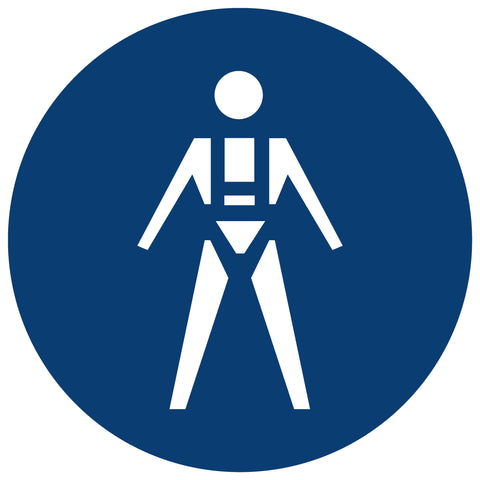 Full Body Harnesses And Lifelines Shall Be Worn safety sign (MV 18)