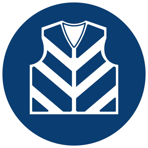 Reflective Jacket Shall Be Worn safety sign (MV25)