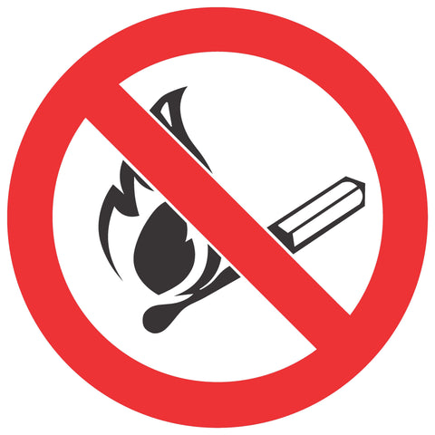 No Fires And Open Flames safety sign (PV2)
