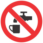 No Drinking Of This Water safety sign (PV5)