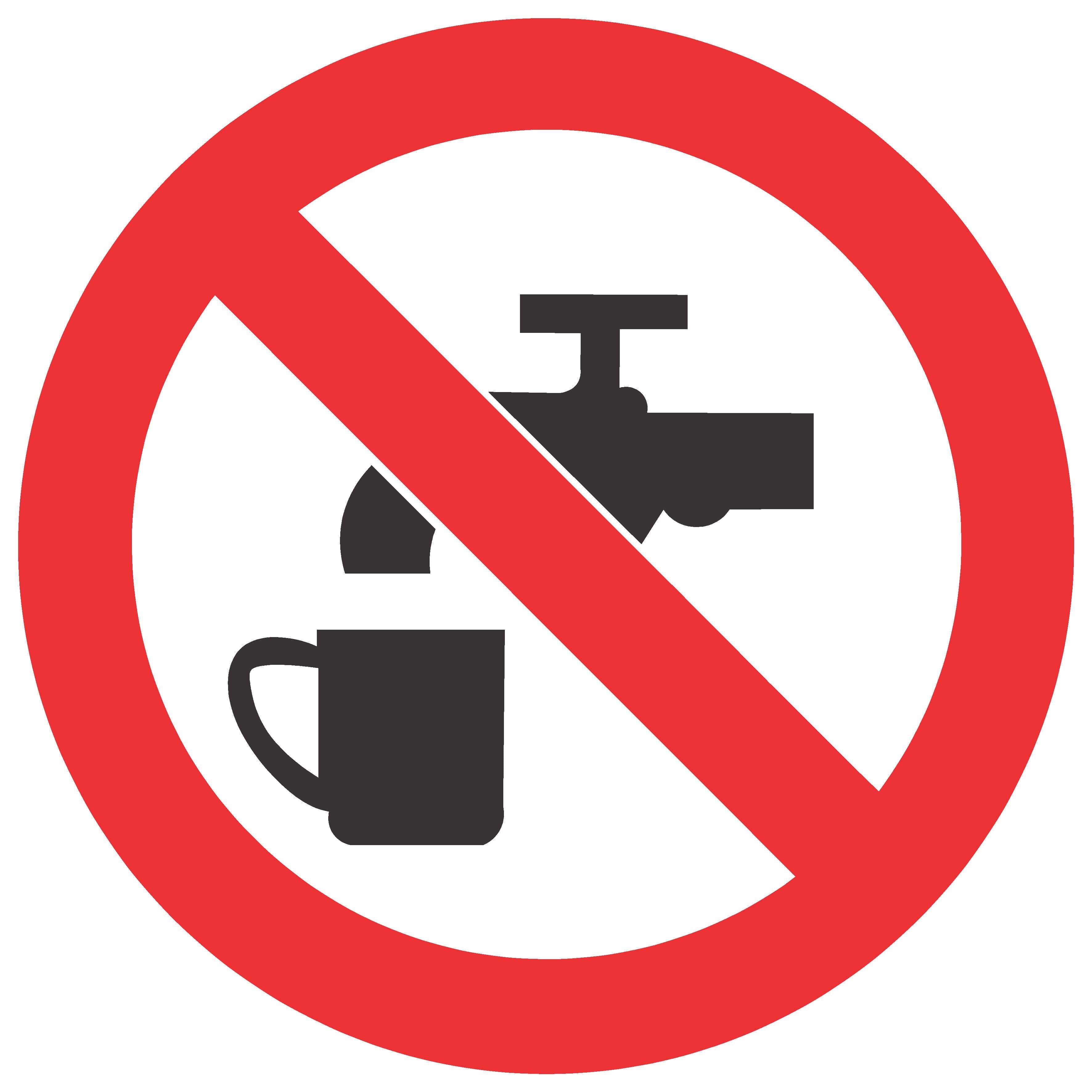 no drinking water sign