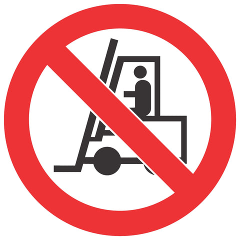 No Tractors And Fork-Lifts Beyond This Point safety sign (PV 10)