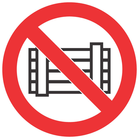 No Stacking, Do Not Obstruct safety sign (PV14)