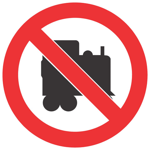No Locomotives beyond This Point safety sign (PV17)