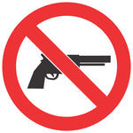 No Carrying Of Fire-Arms safety sign (PV19)