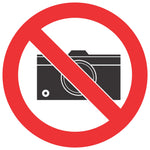 No Cameras SABS safety sign (PV21)