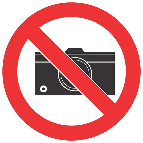 No Cameras safety sign (PV21)