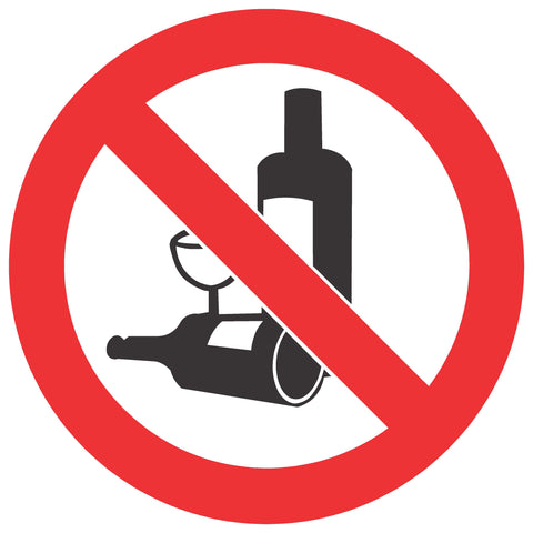No Alcohol safety sign (PV22)