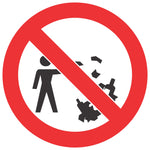 No Littering safety sign (PV 23)