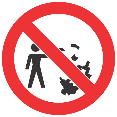 No Littering safety sign (PV23)