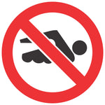 No Swimming SABS safety sign (PV24)