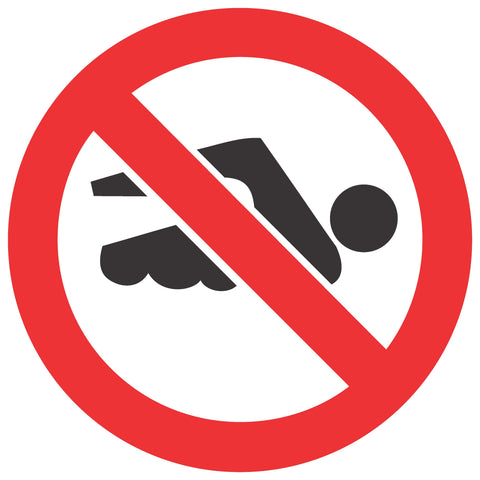 No Swimming safety sign (PV 24)