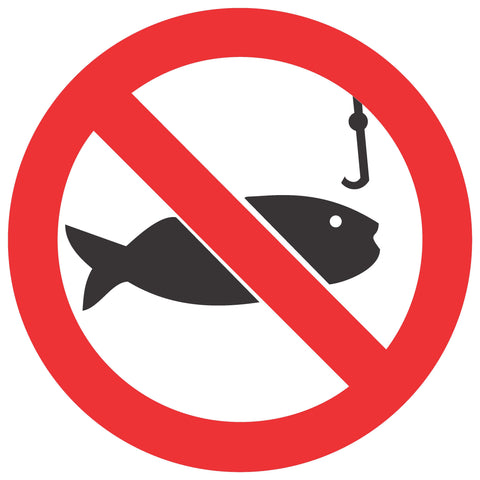 No Fishing safety sign (PV25)