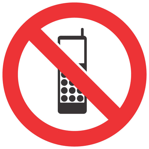 No Cellphone SABS safety sign (PV27)