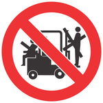 No Lifting On Forklifts SABS safety sign (PV29)