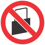 No Handbags SABS safety sign (PV31)