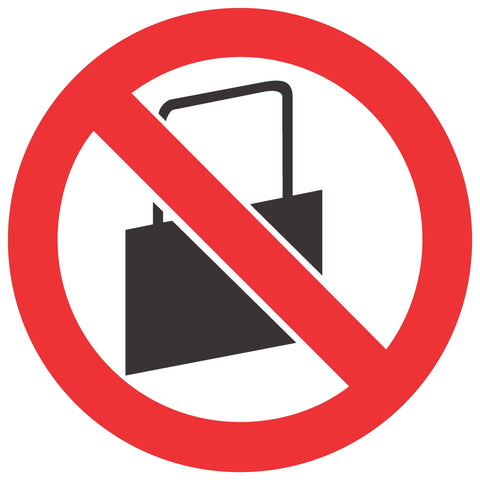 No Handbags SABS safety sign (PV31)