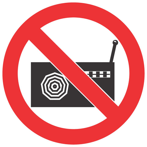 No Loud Music safety sign (PV36)