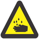 Beware Of Corrosive Hazard safety sign (WW 4)