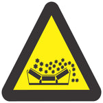 Beware Of Material Falling From Moving Conveyor Belt safety signs (WW21)