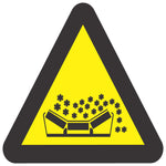 Beware Of Material Falling From Moving Conveyor Belt safety signs (WW 21)