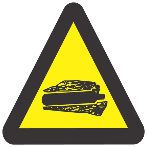 Beware Of Confined Gases SABS safety sign (WW25)